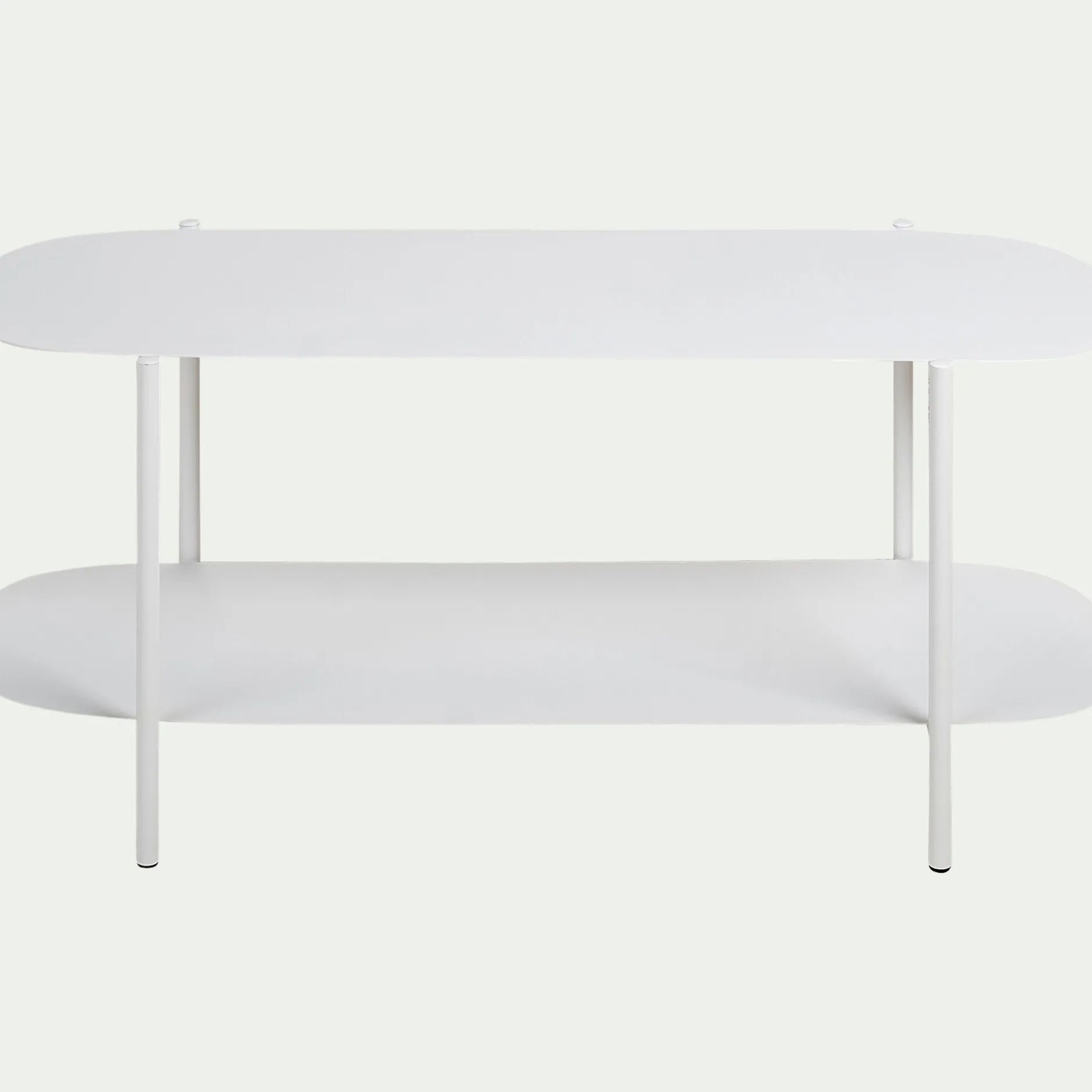 Meuble D'Entrée|Console*alinea Bibliothèque 2 tablettes en acier - L100,50xH46cm Blanc