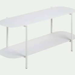 Meuble D'Entrée|Console*alinea Bibliothèque 2 tablettes en acier - L100,50xH46cm Blanc