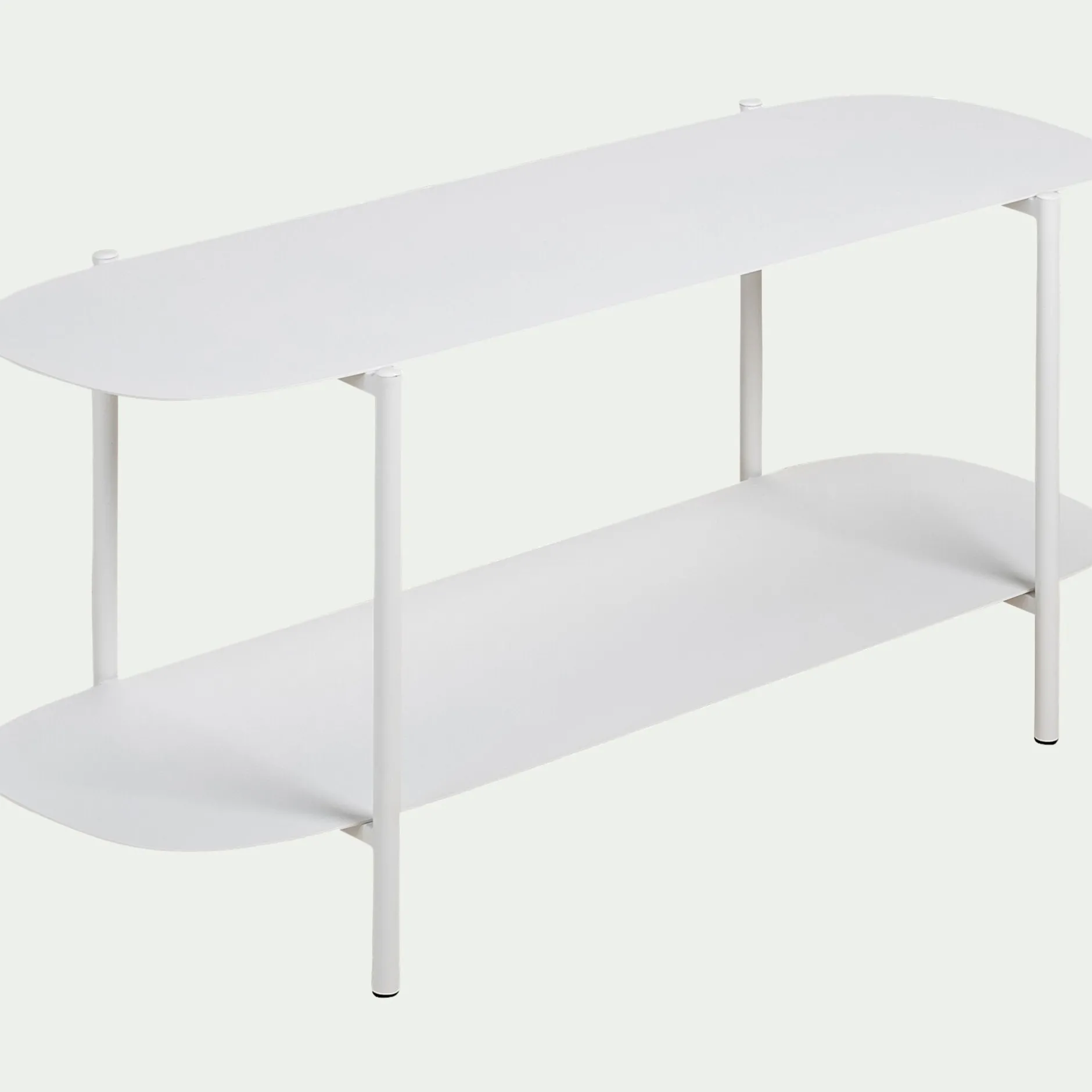 Meuble D'Entrée|Console*alinea Bibliothèque 2 tablettes en acier - L100,50xH46cm Blanc