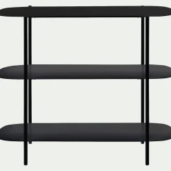 Bibliothèque Et Étagère*alinea Bibliothèque 3 tablettes en métal - L100,50xH80cm Noir