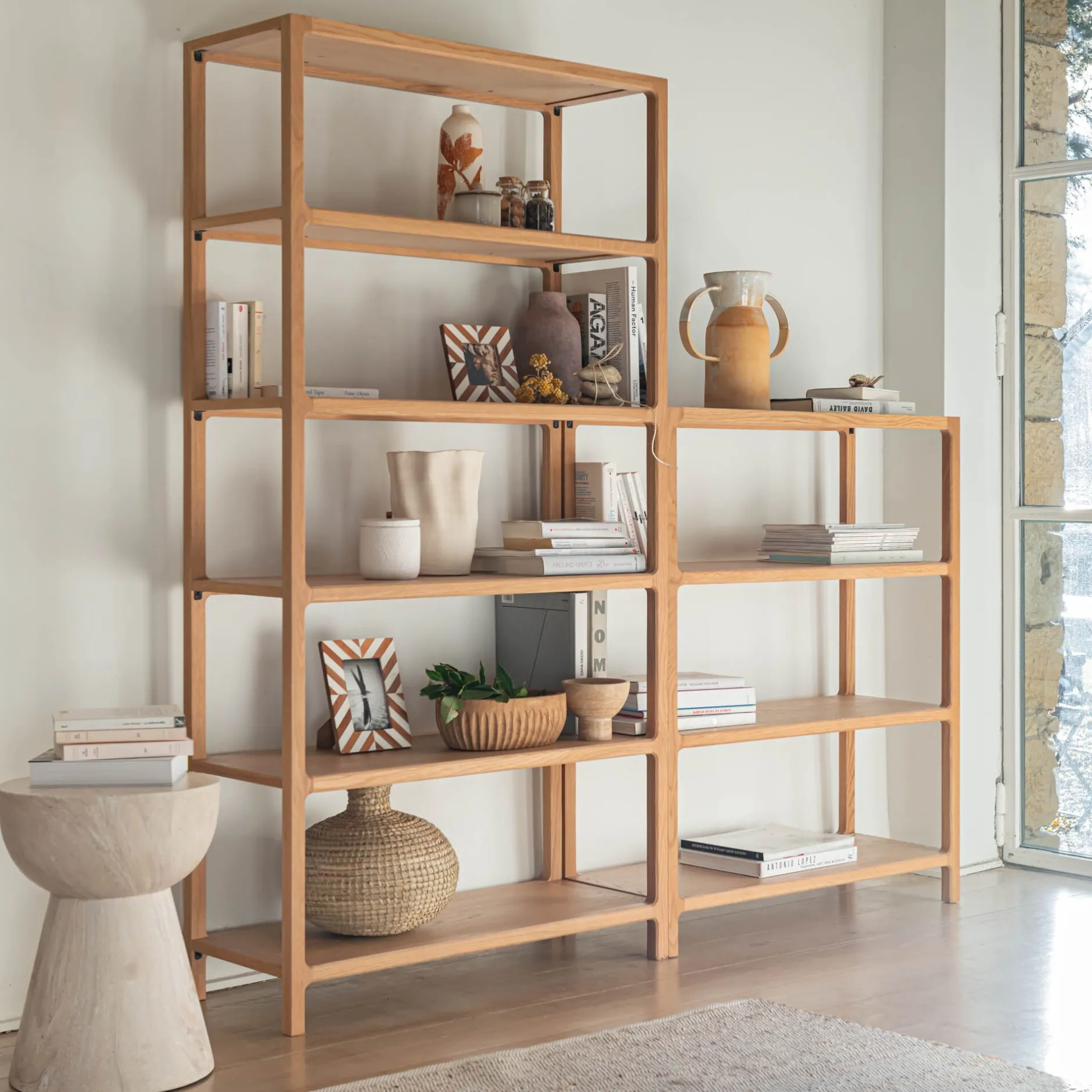 Bibliothèque Et Étagère*alinea Bibliothèque 5 étagères en chêne L90xl35,5xH176,5cm - Bois clair