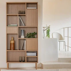 Bibliothèque Et Étagère*alinea Bibliothèque déstructurée en bois L90xH190cm - Bois clair