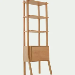Bibliothèque Et Étagère*alinea Bibliothèque en bois de chêne H192xL68cm - Bois clair