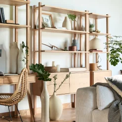 Bibliothèque Et Étagère*alinea Bibliothèque en chêne massif L118xl42xH192cm - Bois clair