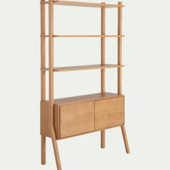 Bibliothèque Et Étagère*alinea Bibliothèque en chêne massif L118xl42xH192cm - Bois clair