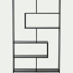 Bibliothèque Et Étagère*alinea Bibliothèque en métal et en bois - Noir