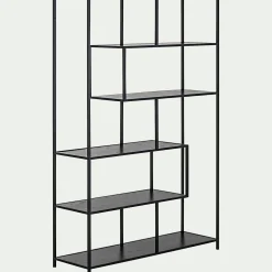 Bibliothèque Et Étagère*alinea Bibliothèque en métal et en bois - Noir