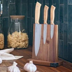 Couteau De Cuisine*alinea Bloc de 3 couteaux en acacia Bois foncé