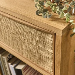 Rangement À Composer*alinea Bloc de 1 tiroir en chêne et raphia L40cm - Bois clair