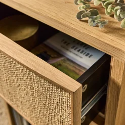 Rangement À Composer*alinea Bloc de 1 tiroir en chêne et raphia L40cm - Bois clair