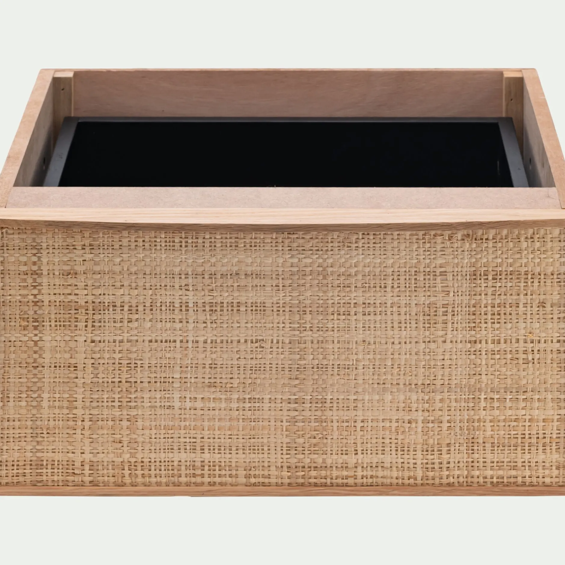 Rangement À Composer*alinea Bloc de 1 tiroir en chêne et raphia L40cm - Bois clair