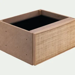 Rangement À Composer*alinea Bloc de 1 tiroir en chêne et raphia L40cm - Bois clair