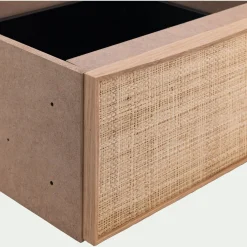 Rangement À Composer*alinea Bloc de 1 tiroir en chêne et raphia L40cm - Bois clair