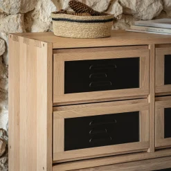 Rangement À Composer*alinea Bloc de 2 tiroirs en acier L40cm - Noir