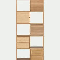 Rangement À Composer*alinea Bloc de 2 tiroirs en chêne strié L40cm - Bois clair