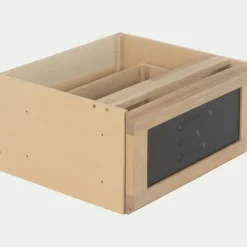 Rangement À Composer*alinea Bloc pour 1 tiroir en placage chêne et acier L40cm - Noir