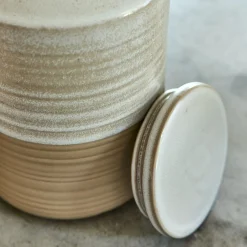 Bocal De Cuisine*alinea Bocal avec couvercle 1,95L en grès - Beige