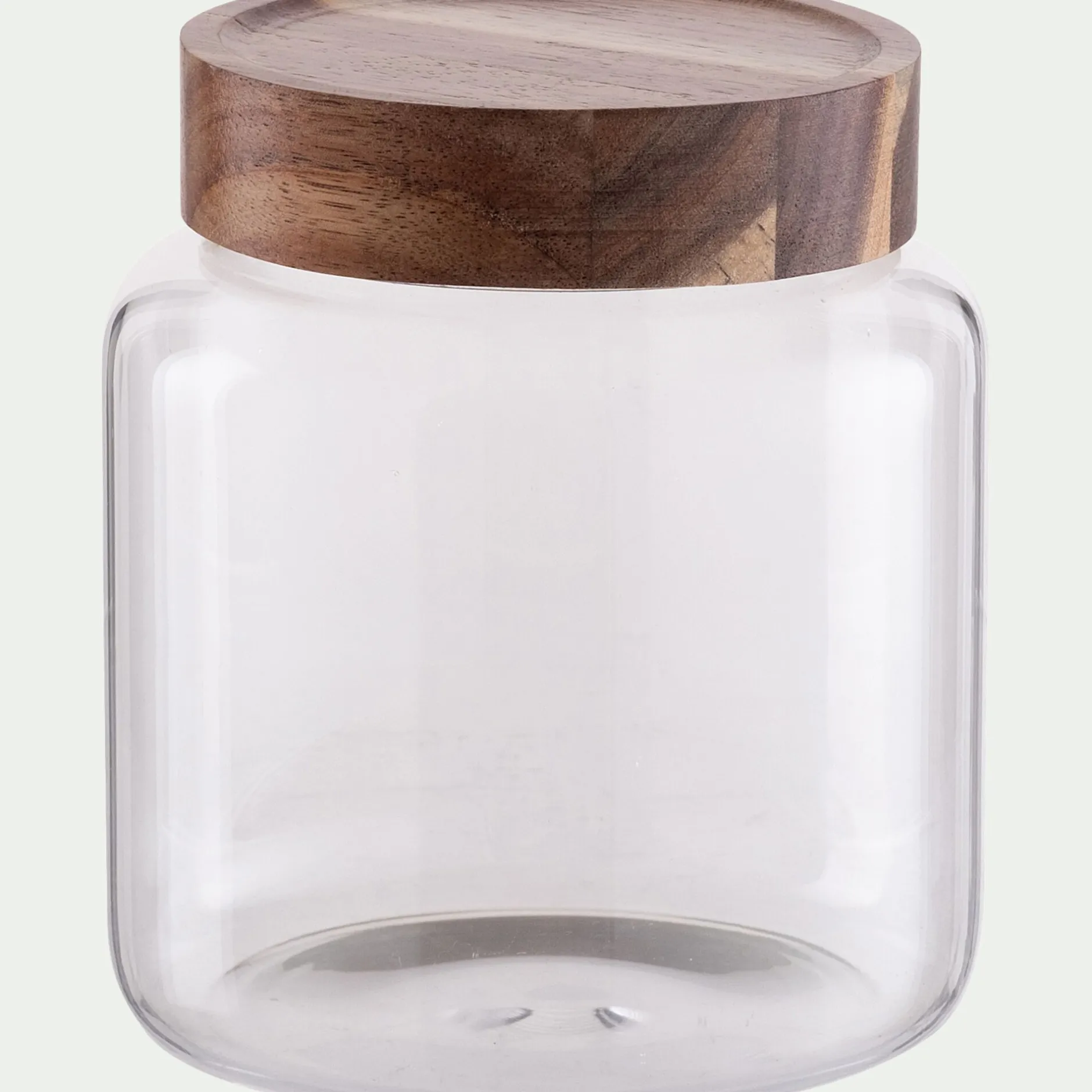 Bocal De Cuisine*alinea Bocal de conservation en verre avec couvercle en acacia 1,25L - Transparent