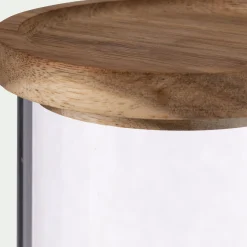 Bocal De Cuisine*alinea Bocal en verre avec couvercle en acacia 1L - Transparent