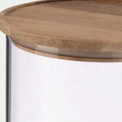 Bocal De Cuisine*alinea Bocal en verre avec couvercle en acacia 1,8L - Transparent