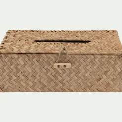 Boîte De Rangement|Accessoire De Salle De Bain*alinea Boite à mouchoirs en jonc de mer - Naturel