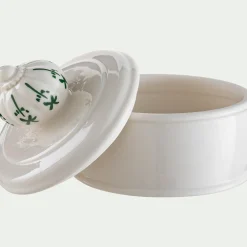 Décoration À Poser*alinea Boite déco en grès D10xH9,8cm - Blanc