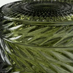 Décoration À Poser|Accessoire De Salle De Bain*alinea Boite déco en verre - D8,8xH8,4cm Vert