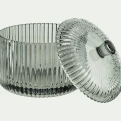 Décoration À Poser*alinea Boite déco en verre D10cm - Gris