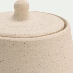 Décoration À Poser*alinea Boite décorative en grès D9,5xH10cm - Beige