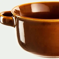 Vaisselle Petit Déjeuner|Bol*alinea Bol à soupe avec anse D13,5cm - brun rustrel Marron