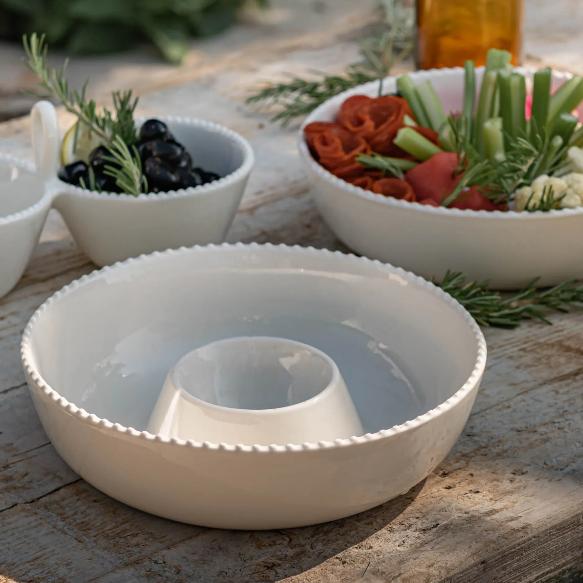 Plat Et Vaisselle Apéro*alinea Bol apéritif en porcelaine D23,2cm- ventoux Blanc