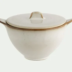 Vaisselle Petit Déjeuner|Bol*alinea Bol avec couvercle en grès D16,5cm - alpilles Beige