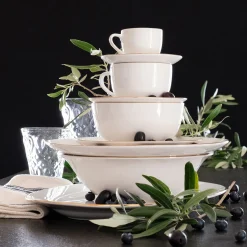 Vaisselle Petit Déjeuner|Bol*alinea Bol avec liseré en porcelaine D13,5cm - Blanc