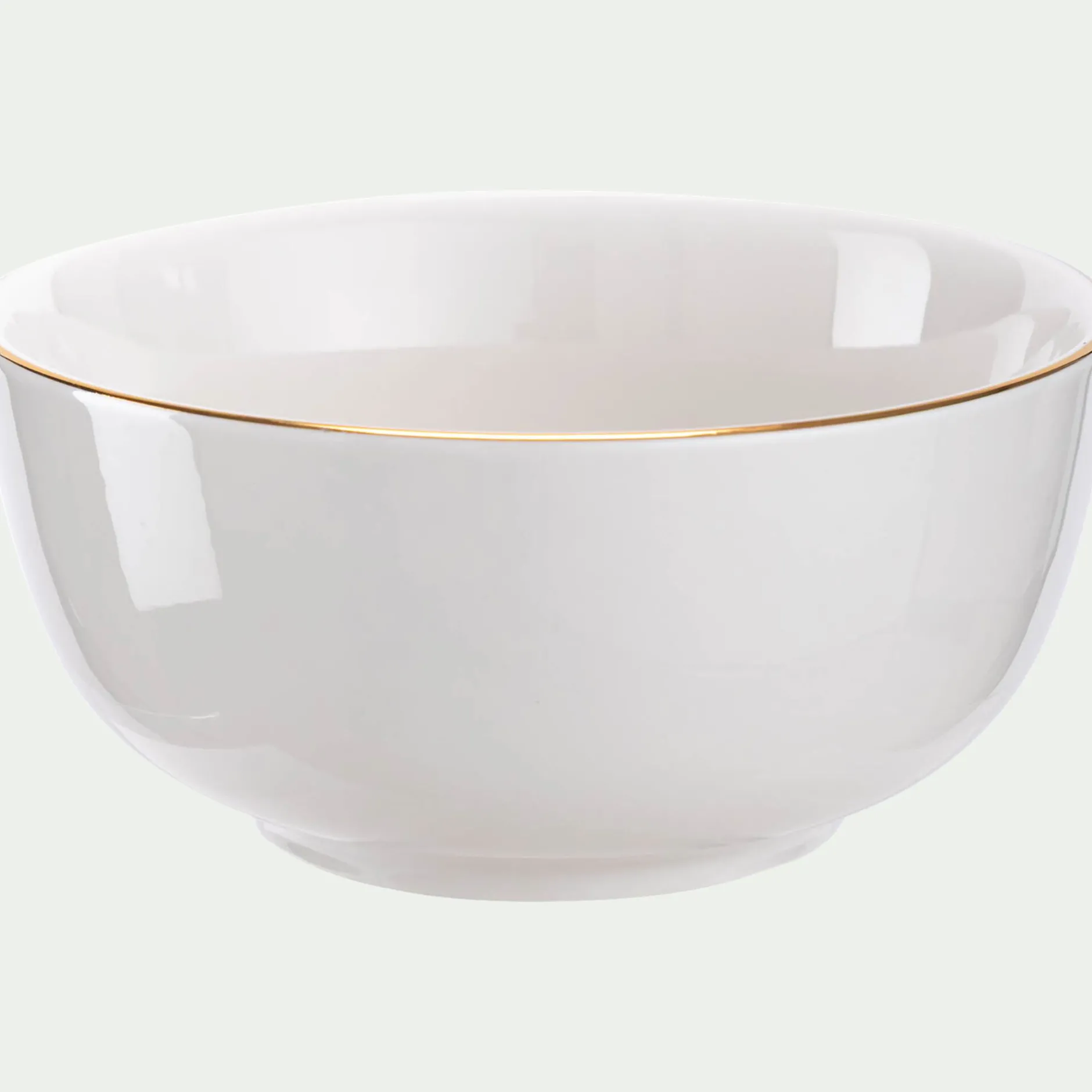 Vaisselle Petit Déjeuner|Bol*alinea Bol avec liseré en porcelaine D13,5cm - Blanc