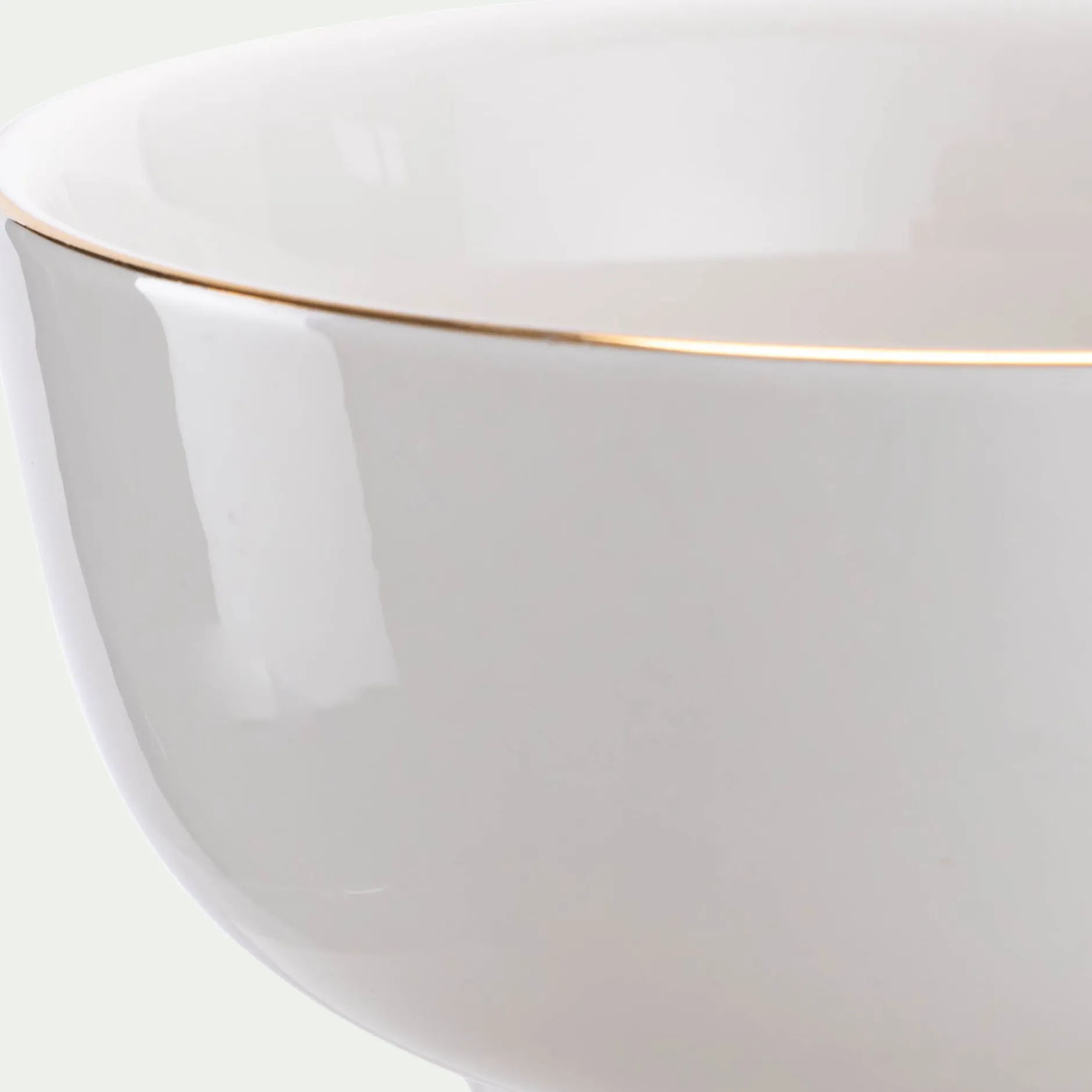 Vaisselle Petit Déjeuner|Bol*alinea Bol avec liseré en porcelaine D13,5cm - Blanc