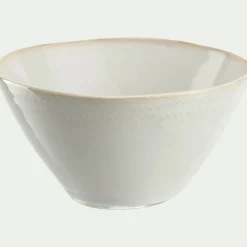 Vaisselle Petit Déjeuner|Bol*alinea Bol en grès avec liseré beige D15,7cm - ventoux Blanc