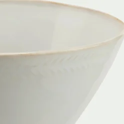 Vaisselle Petit Déjeuner|Bol*alinea Bol en grès avec liseré beige D15,7cm - ventoux Blanc