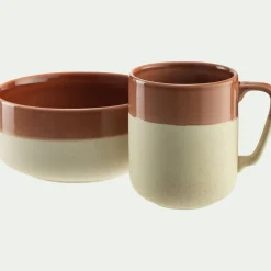 Vaisselle Petit Déjeuner|Bol*alinea Bol en grès D14,5cm - terracotta Marron