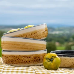 Vaisselle Petit Déjeuner|Bol*alinea Bol en grès peint D15cm - Marron