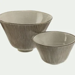 Vaisselle Petit Déjeuner|Bol*alinea Bol en grès réactif D18cm - écorce Marron