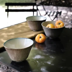 Vaisselle Petit Déjeuner|Bol*alinea Bol en grès réactif D18cm - écorce Marron