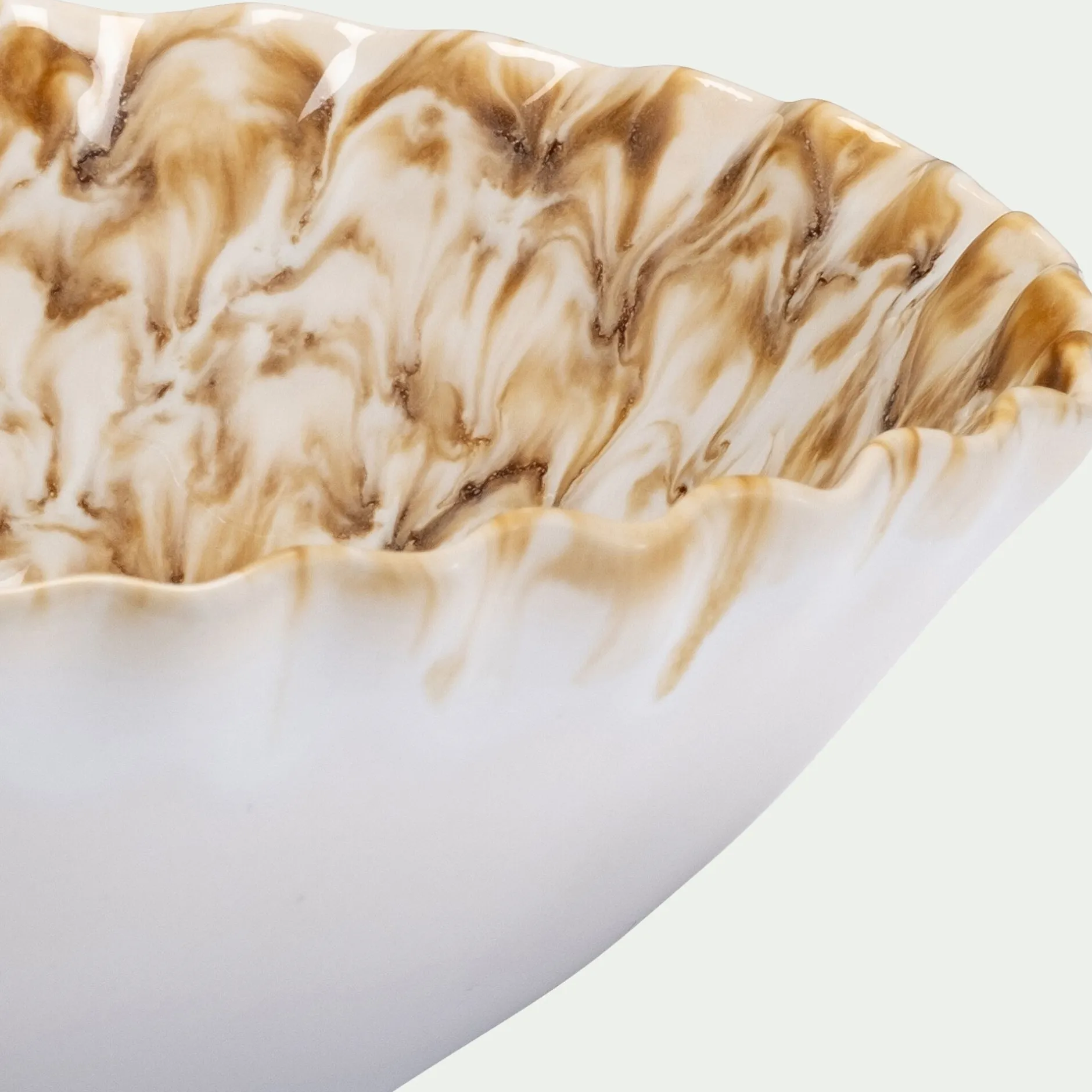 Vaisselle Petit Déjeuner|Bol*alinea Bol marbré en grès D18,5cm - alpilles Beige