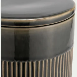 Décoration À Poser*alinea Boîte déco en grès D11xH13,5cm - Bleu