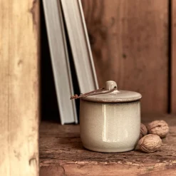 Décoration À Poser*alinea Boîte déco en grès H10cm - Gris