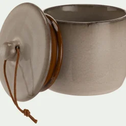 Décoration À Poser*alinea Boîte déco en grès H10cm - Gris