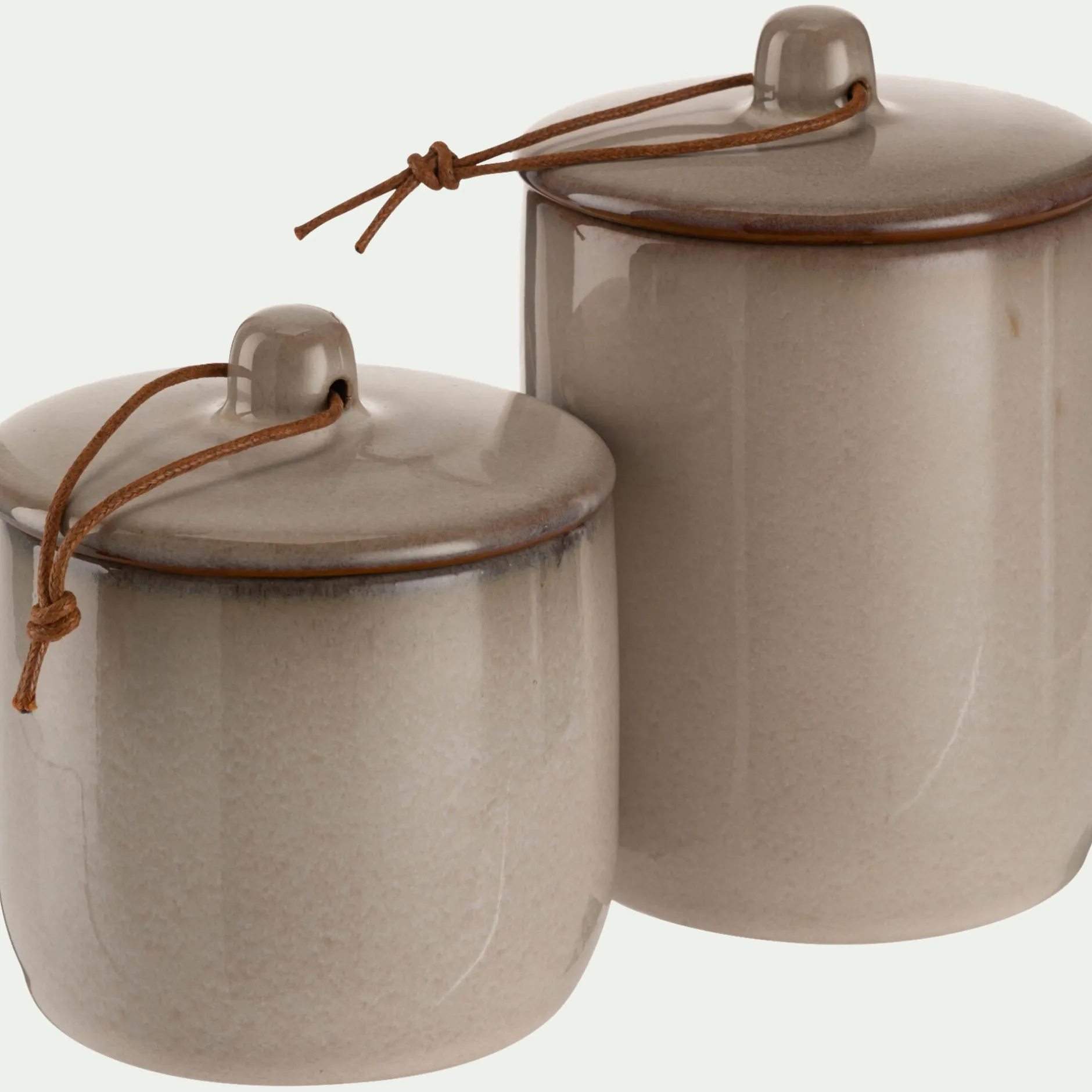 Décoration À Poser*alinea Boîte déco en grès H13,5cm - Gris