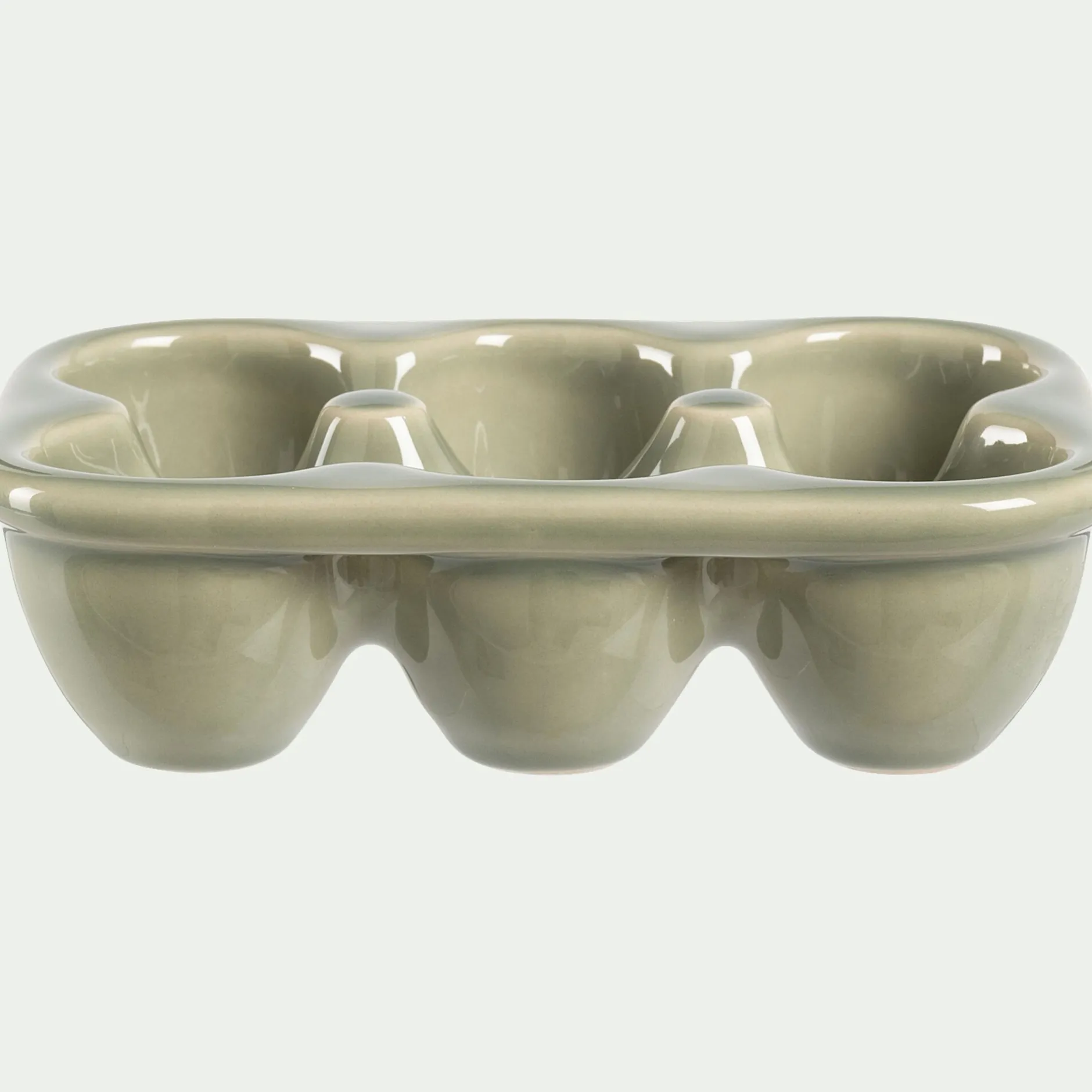 Aménagement Meuble Cuisine|Salière Et Poivrière*alinea Boîte pour 6 œufs en grès - Vert