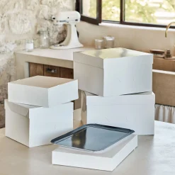 Ustensile Pour Pâtisserie*alinea Boîte pâtissière L25,4xl25,4xH20cm - Blanc