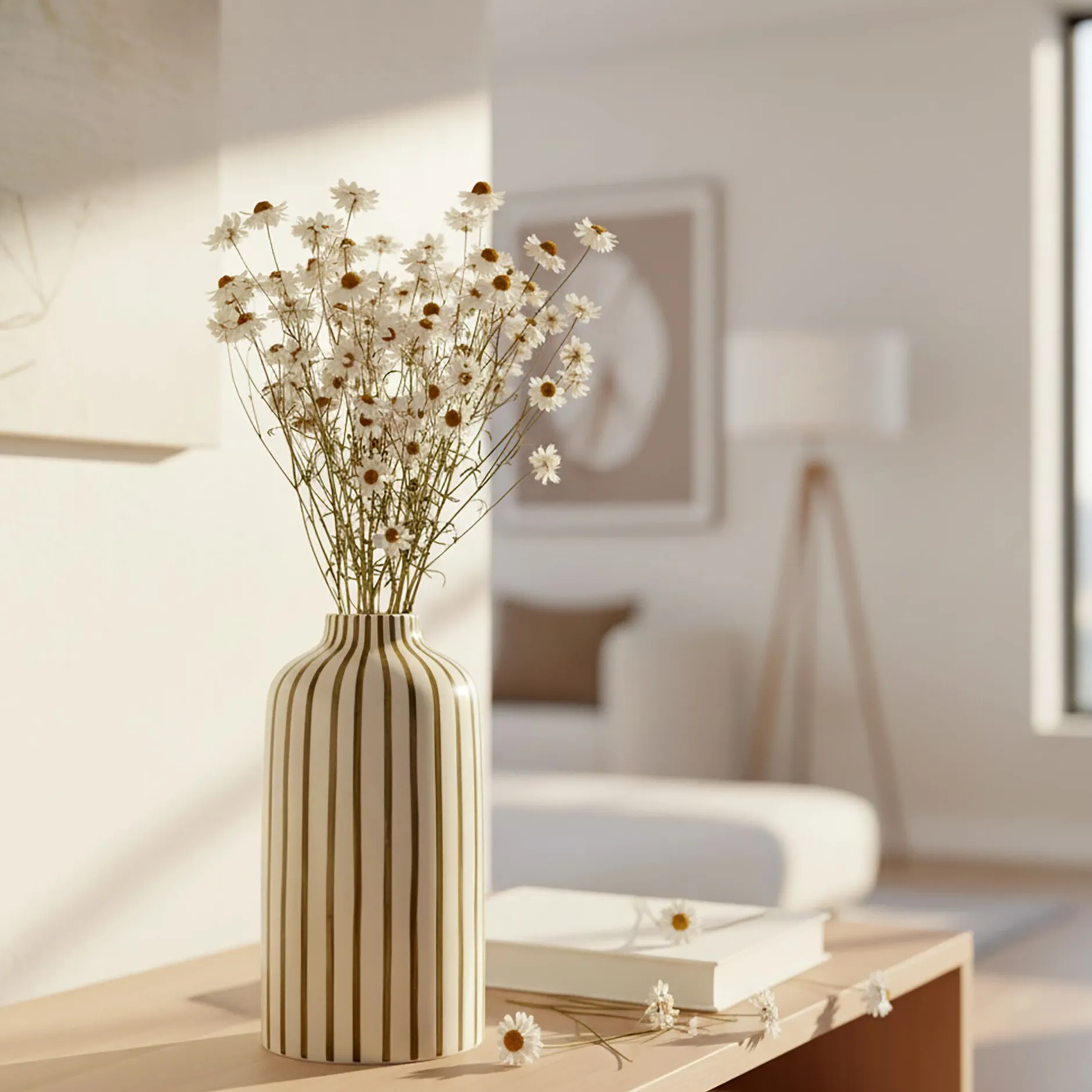 Loisirs Créatifs|Fleurs Séchées*alinea Bottes de marguerites séchées 55cm - Blanc