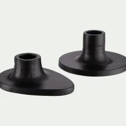 Bougeoir*alinea Bougeoir ovale en fonte d'aluminium H3,5cm - noir